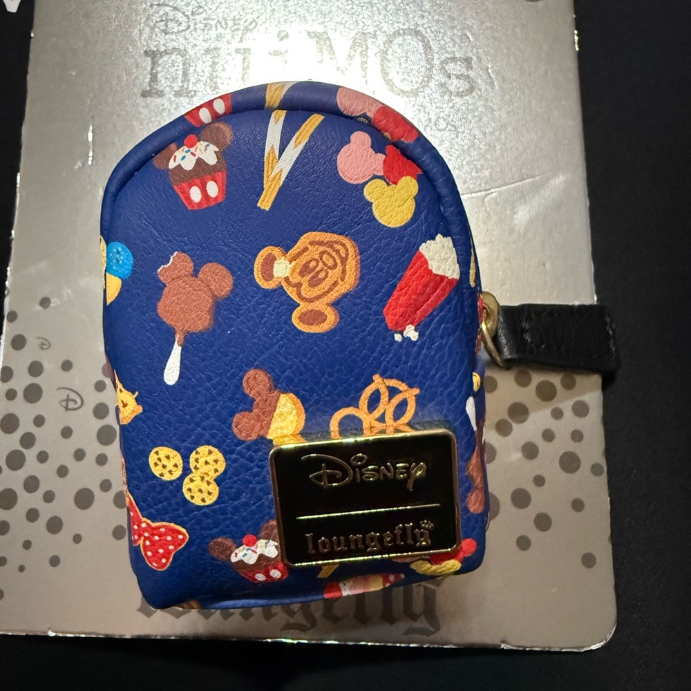 Disney Loungefly Kids Backpack - Blue with Colorful Icons
